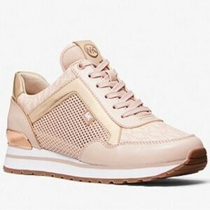 Michael Kors Women's Pink and Gold Sneakers 61/2